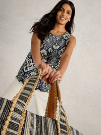 Paradise Cotton Vest Navy