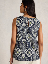 Paradise Cotton Vest Navy