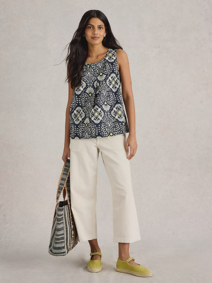 Paradise Cotton Vest Navy