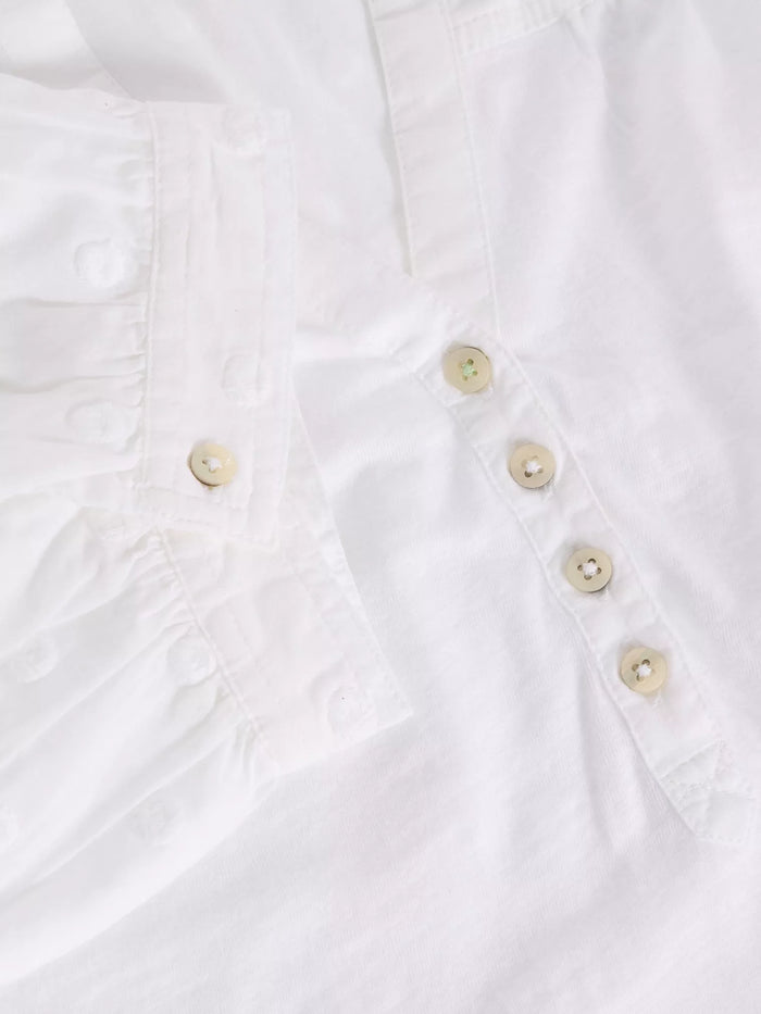 Ellie Broderie Top White