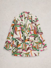 Sasha Linen Blazer Print