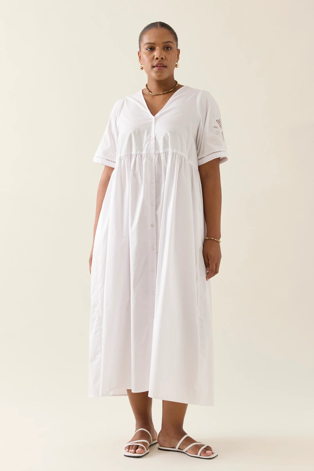 Nilsa Dress Lotus White