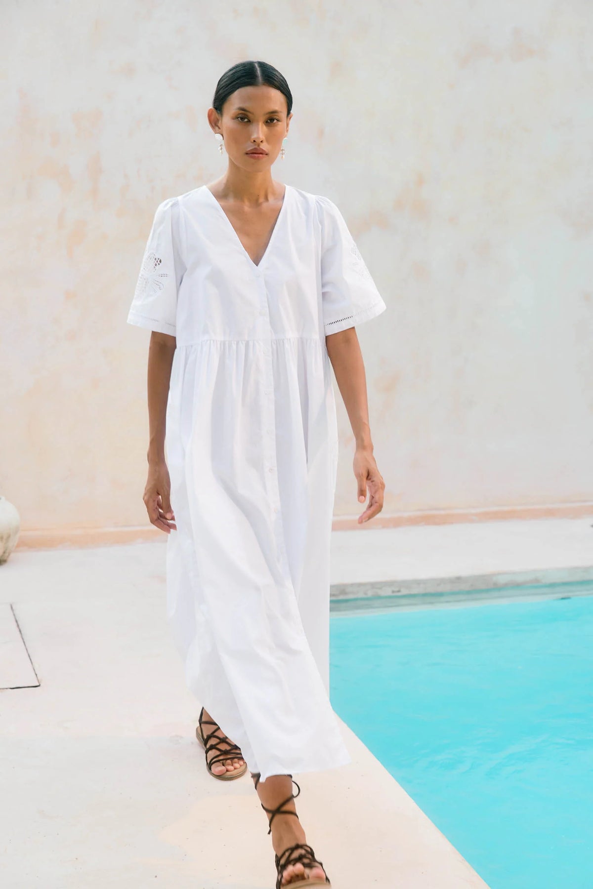 Nilsa Dress Lotus White