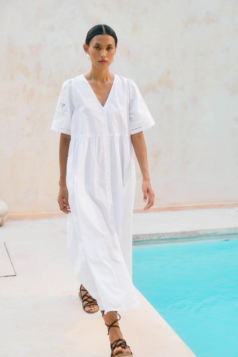 Nilsa Dress Lotus White