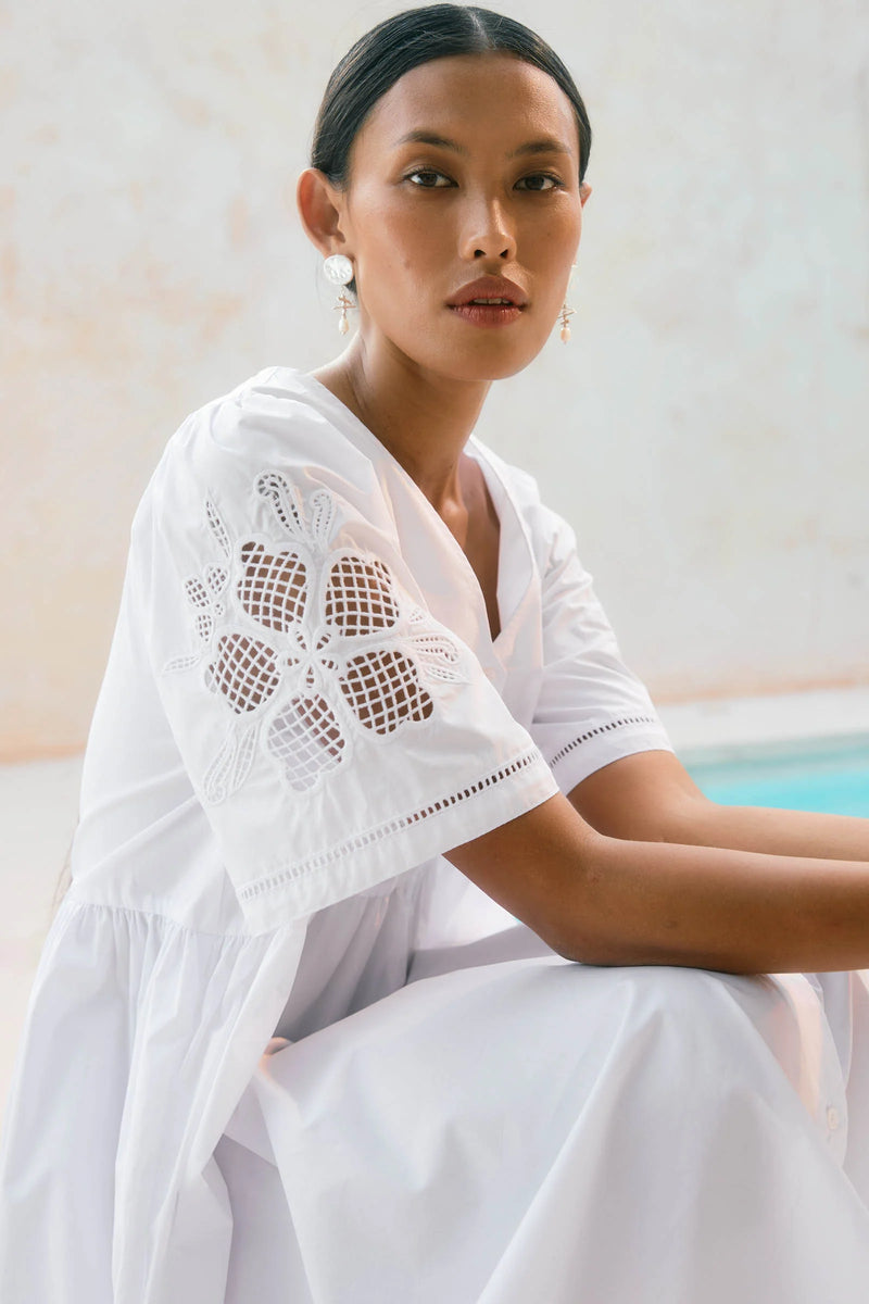 Nilsa Dress Lotus White