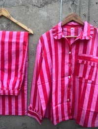 Molly Red Pink Stripe PJ Set