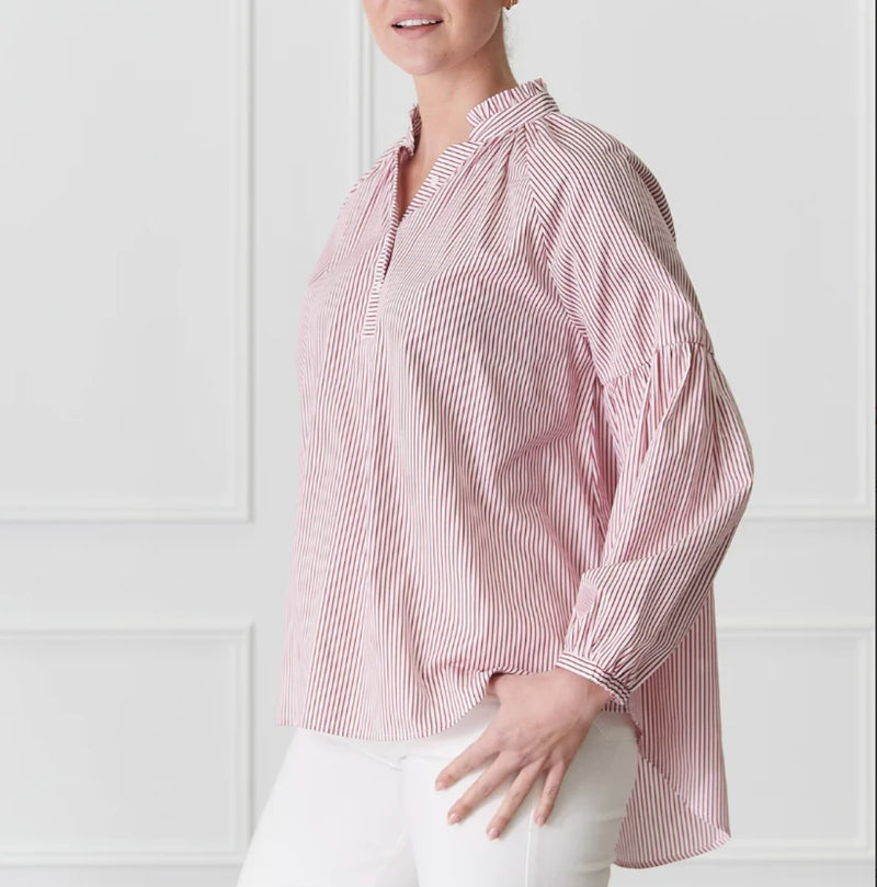 Kell Stripe Shirt Red O/S