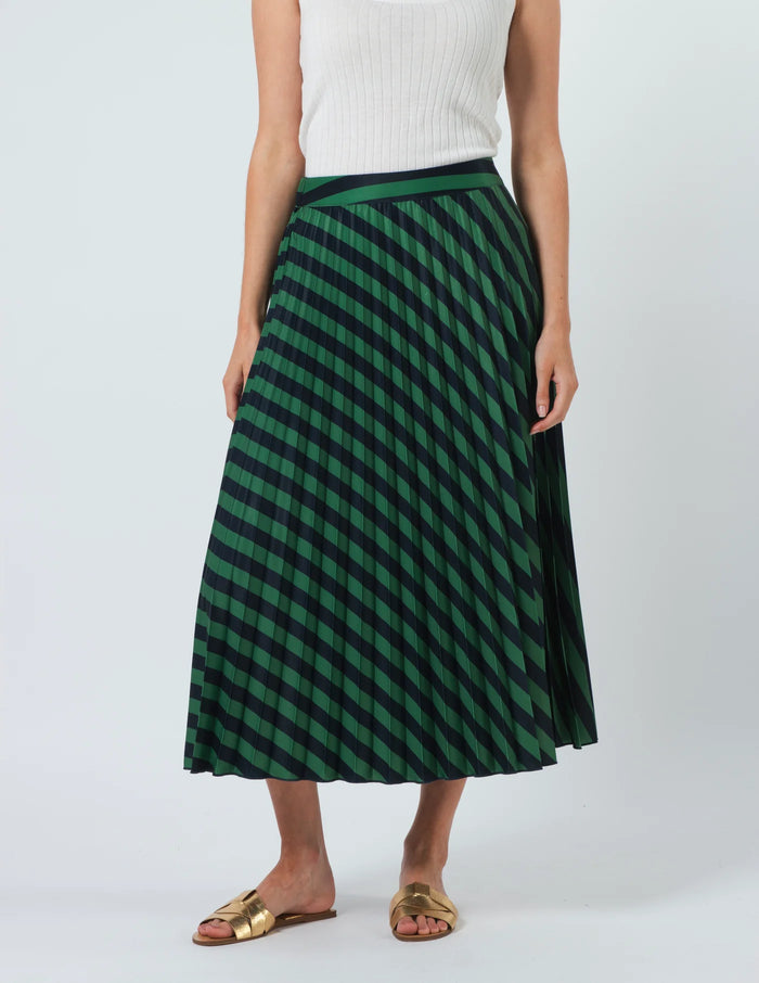 Brigette Skirt Navy & Green