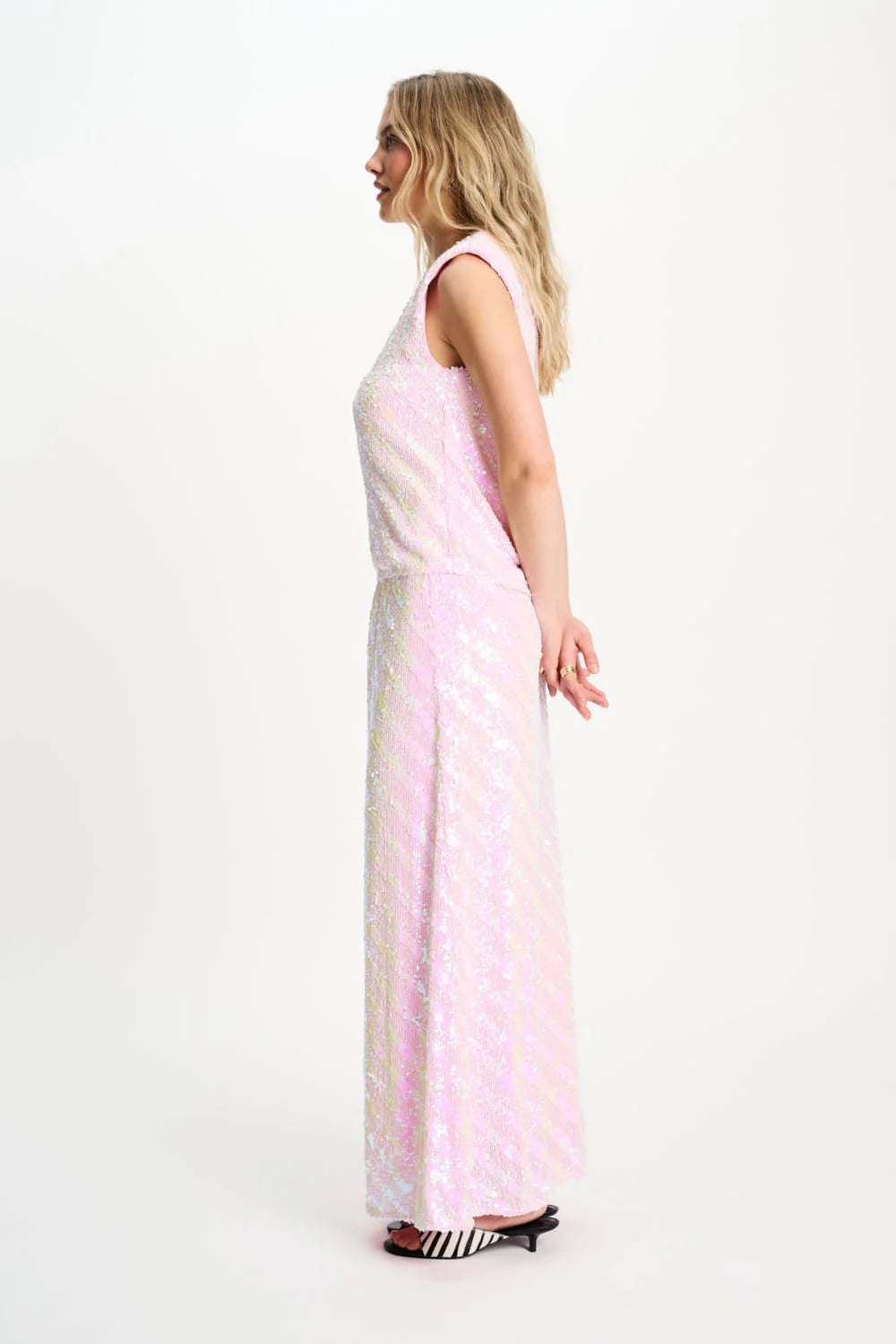 Sequins Skirt Shell Pink