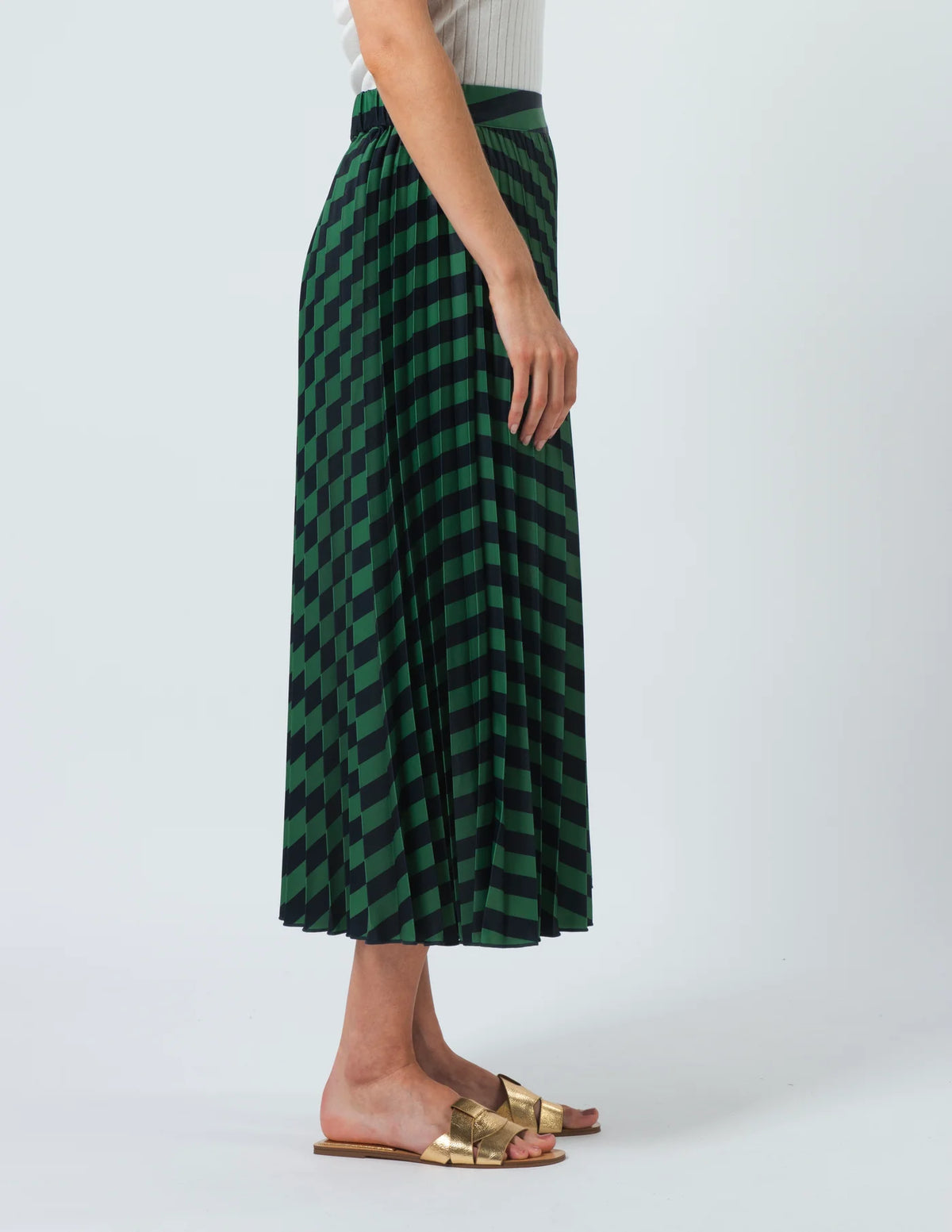 Brigette Skirt Navy & Green