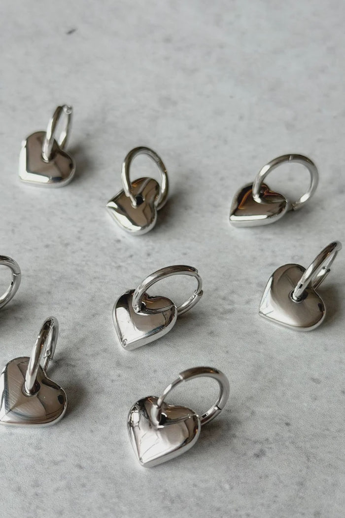 Heart Huggies Silver