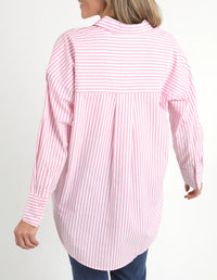 Delia Stripe Shirt Strawberry