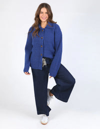 Indy Button Down Cardi Blue