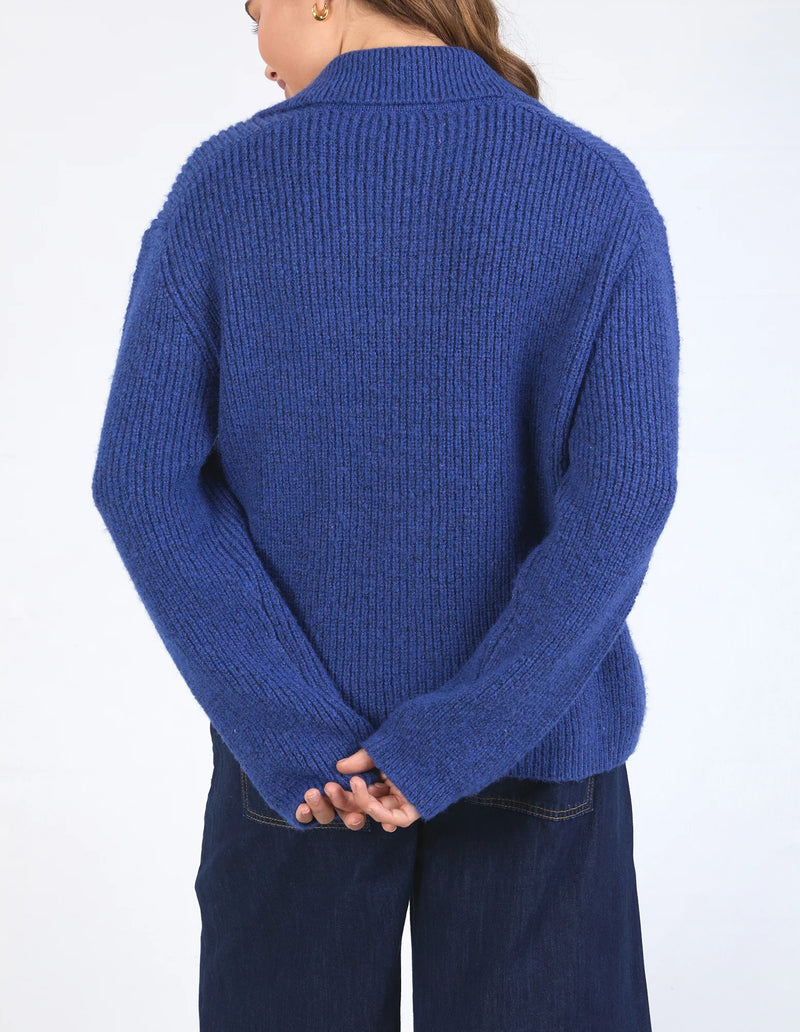 Indy Button Down Cardi Blue