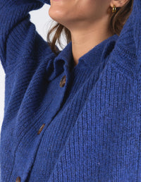 Indy Button Down Cardi Blue