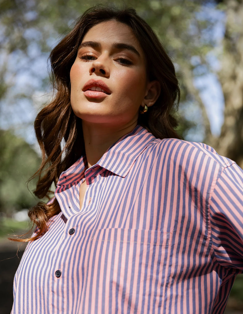 Lila Stripe Shirt Pink Blue