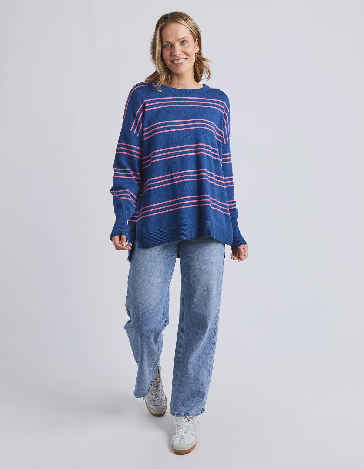 Hailey Stripe Knit Navy