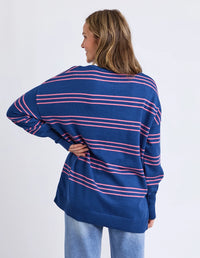 Hailey Stripe Knit Navy