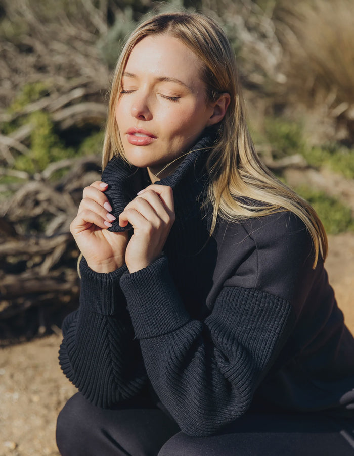 Freedom Cowl Neck Midnight Blue
