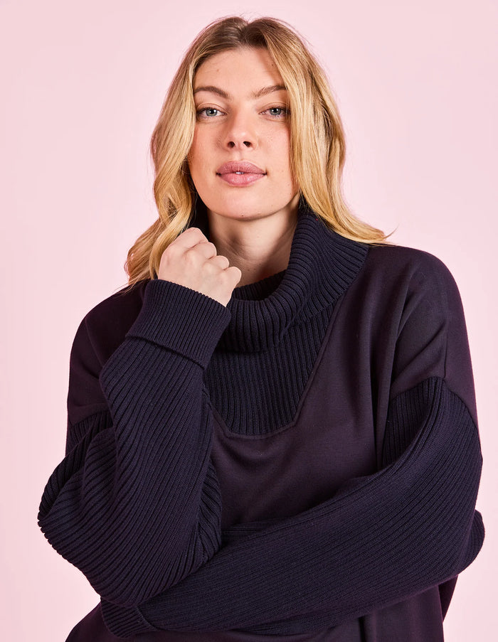 Freedom Cowl Neck Midnight Blue