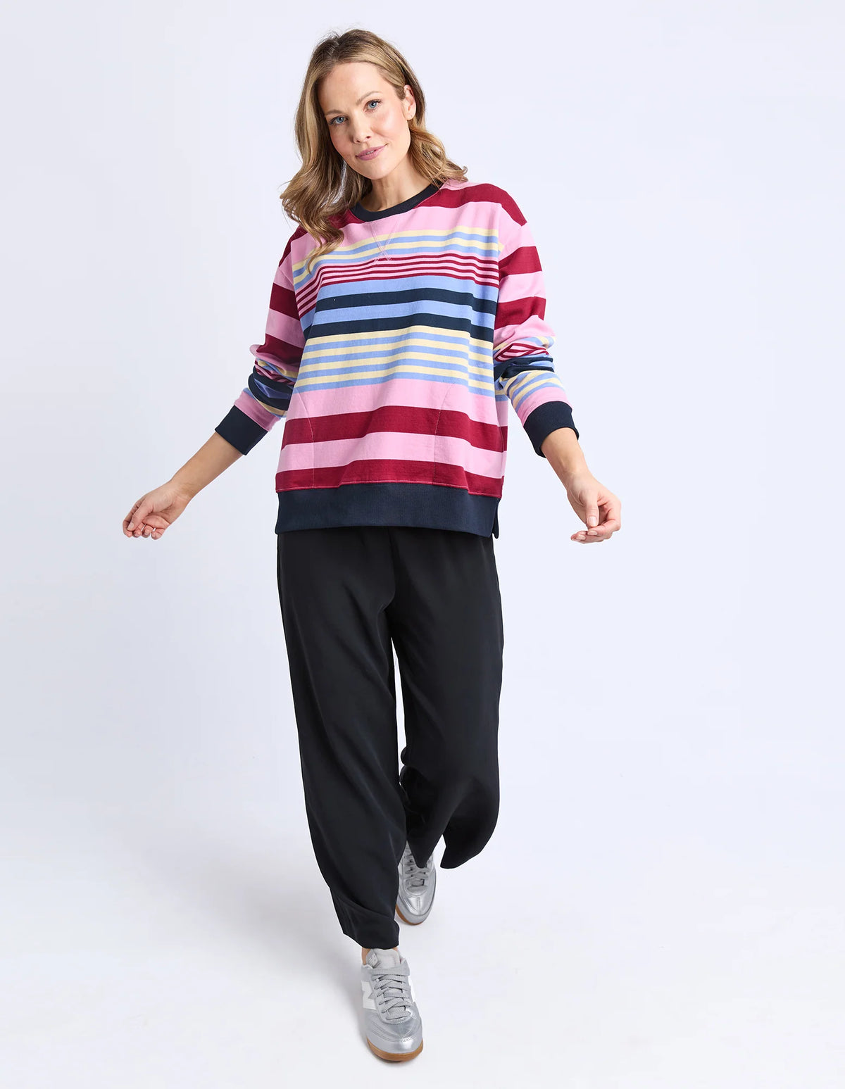 Alva Stripe Crew Strawberry