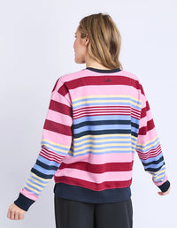Alva Stripe Crew Strawberry