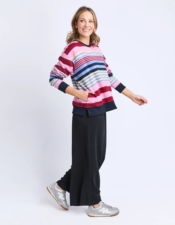 Alva Stripe Crew Strawberry