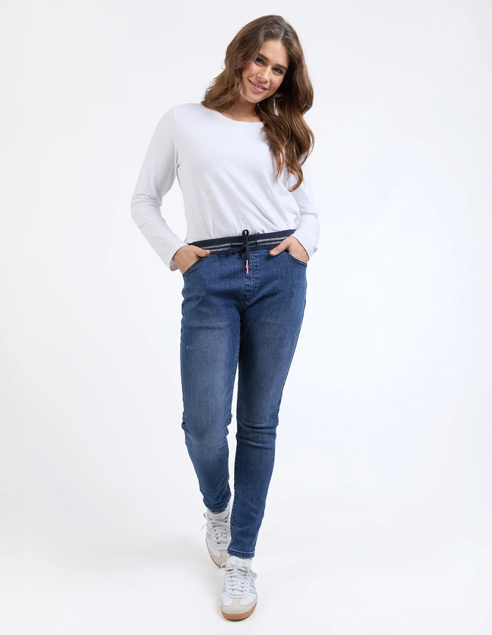 Melody Denim Jogger Dark Blue