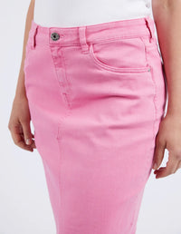 Belle Denim Skirt Strawberry