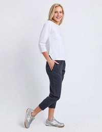 Eliza Boat Neck Tee White
