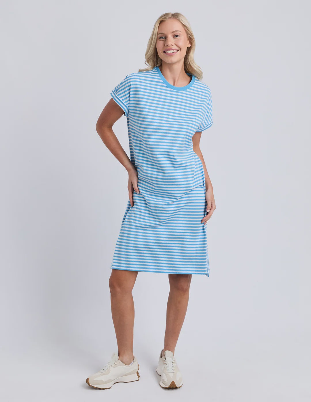 Yarra Stripe Dress Blue