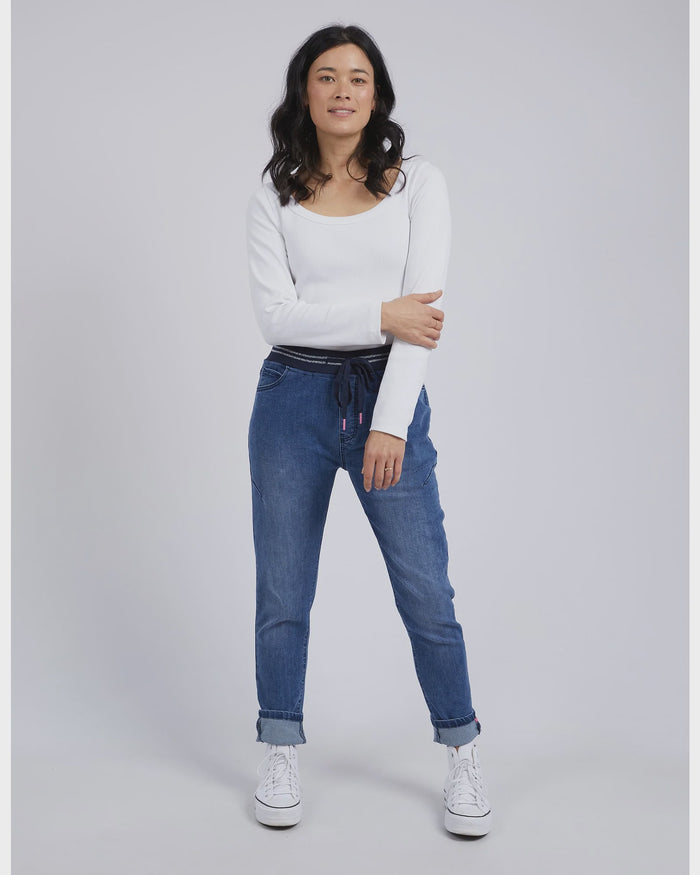 Melody Denim Jogger Dark Blue