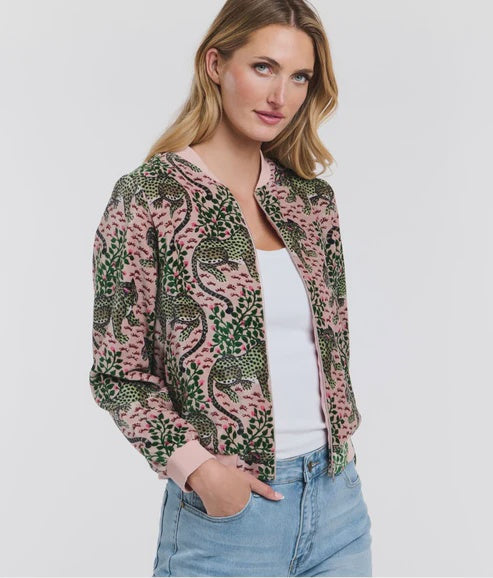 Love Cats Bomber Jacket Pink