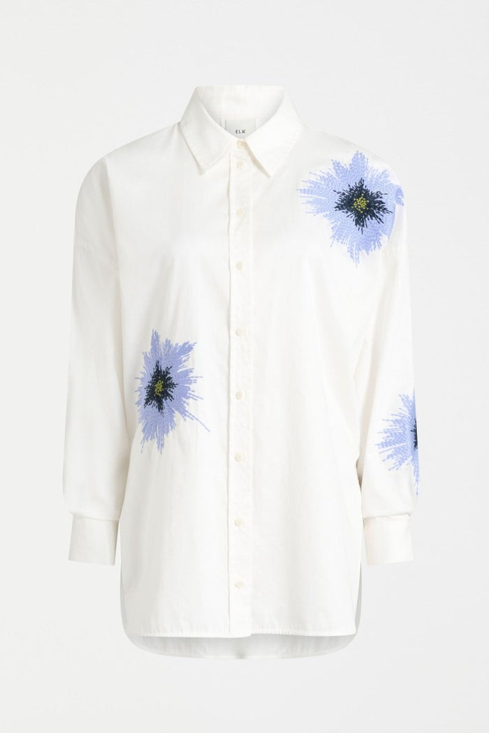 Eiren Relaxed Shirt Lilac Blue White