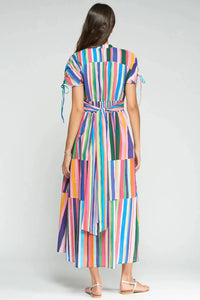 Linda Dress Multi Stripes