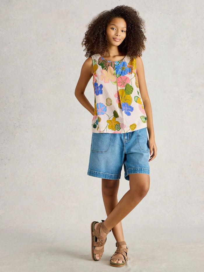 Paradise Cotton Vest Ivory