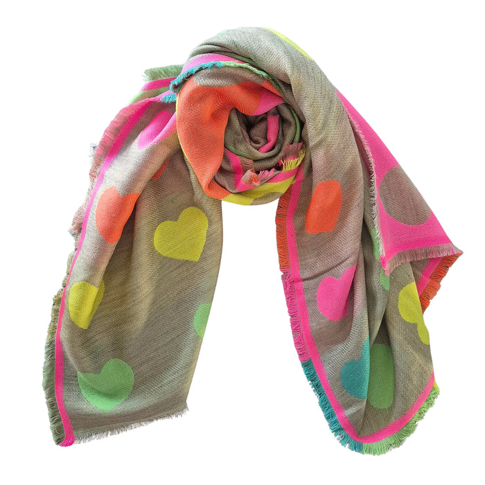 Heart Scarf Multi