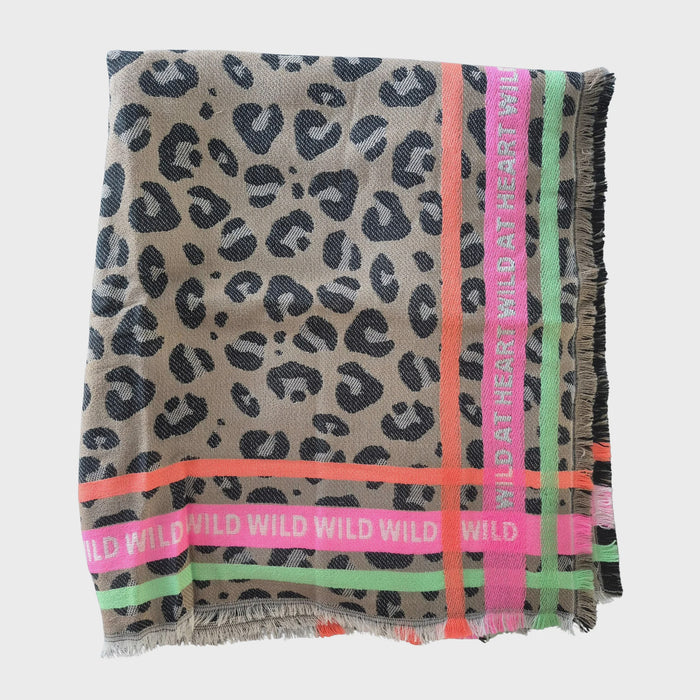 Leopard Neon Scarf