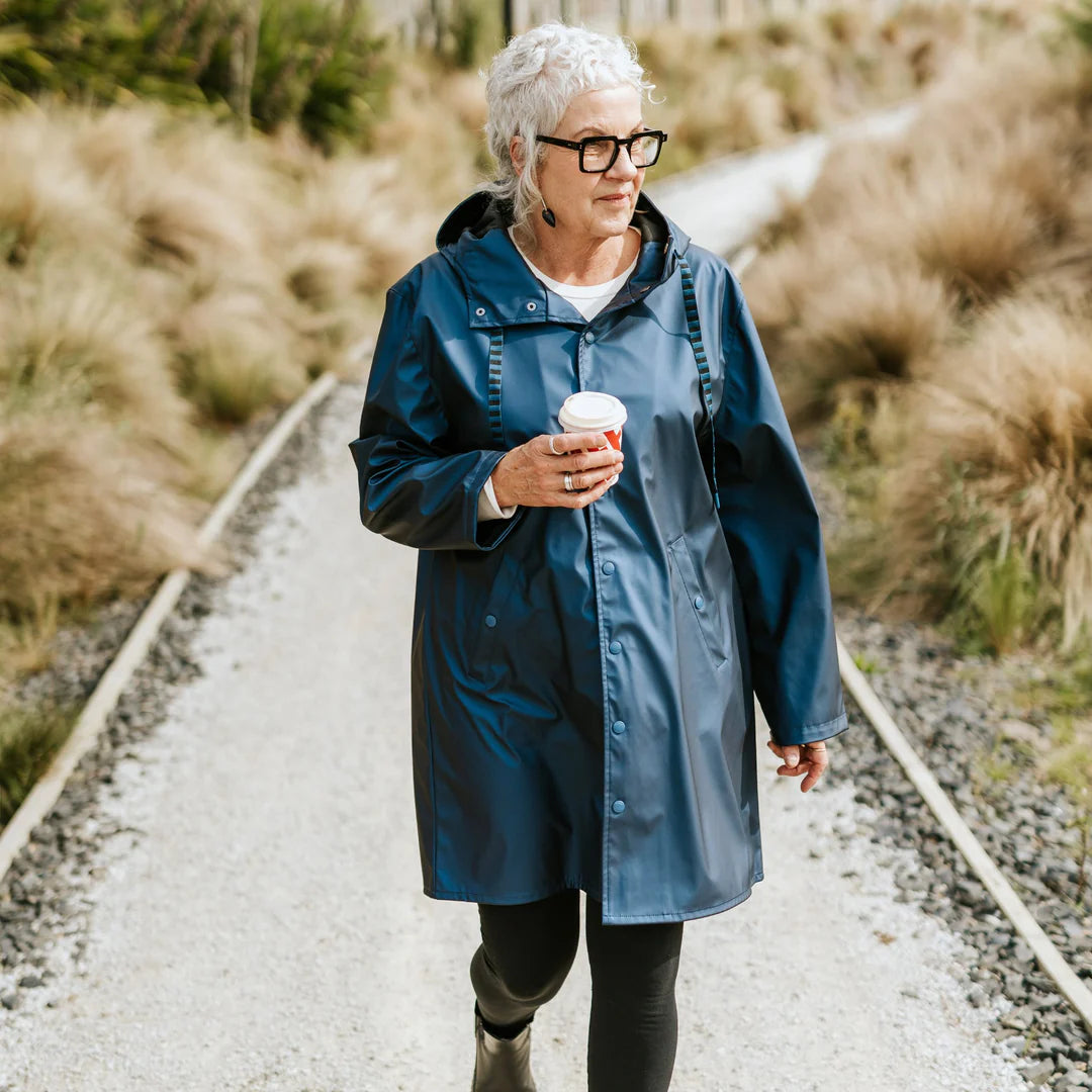 Charlie Womens Rain Coat Blue