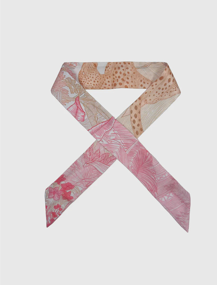 Pink Ferns Neck Scarf