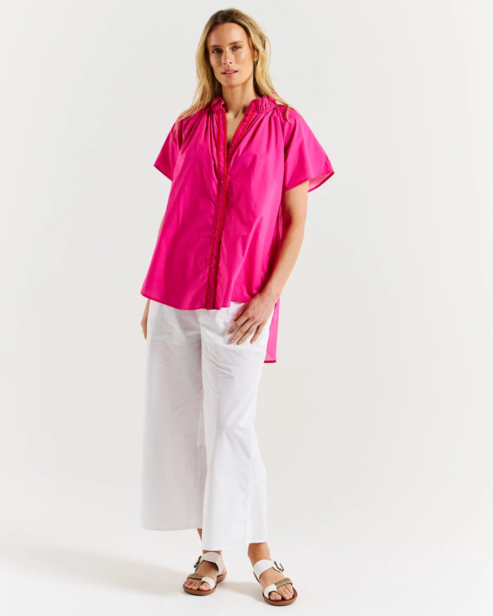 Caspian Blouse Pink Red