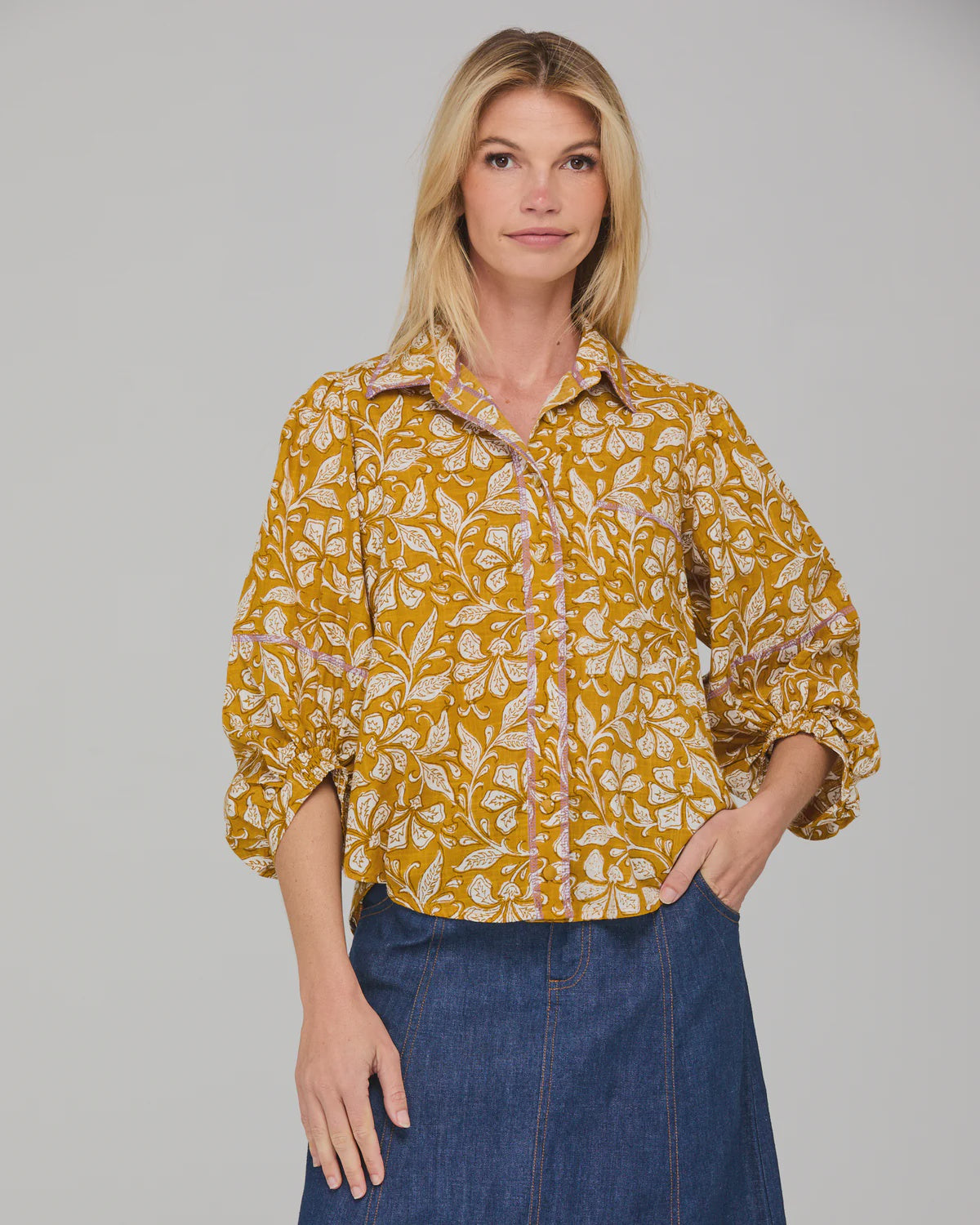 Pari Shirt Izumi Mustard