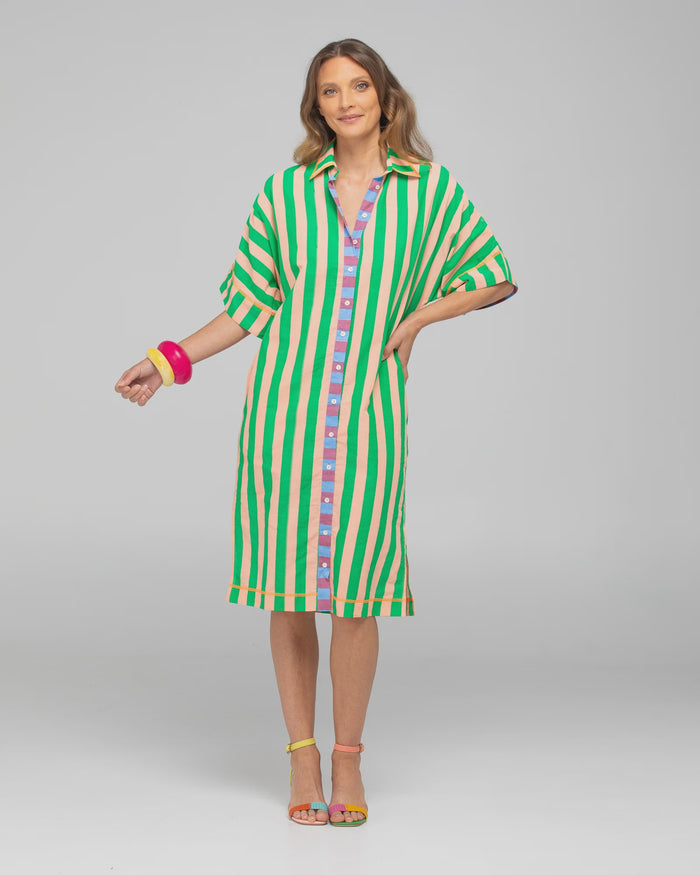 Maui Shirt Dress Capri Peach