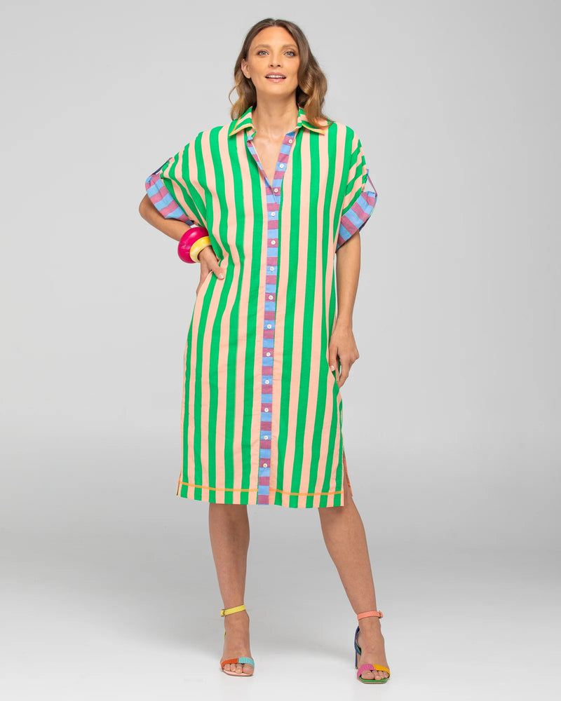 Maui Shirt Dress Capri Peach