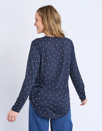 Kaja Long Sleeve Tee Navy