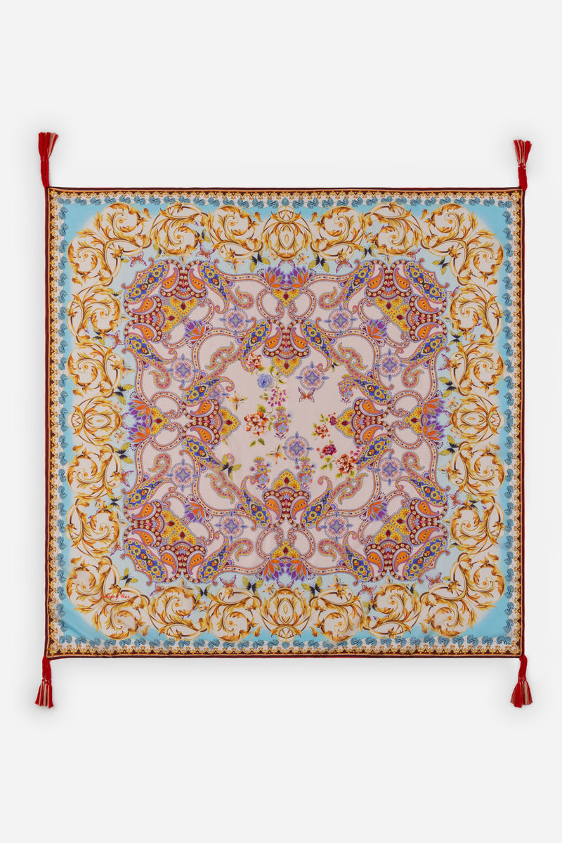 Scroll Silk Scarf