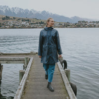 Charlie Womens Rain Coat Blue