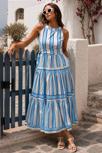 Esme Dress Blue Stripe