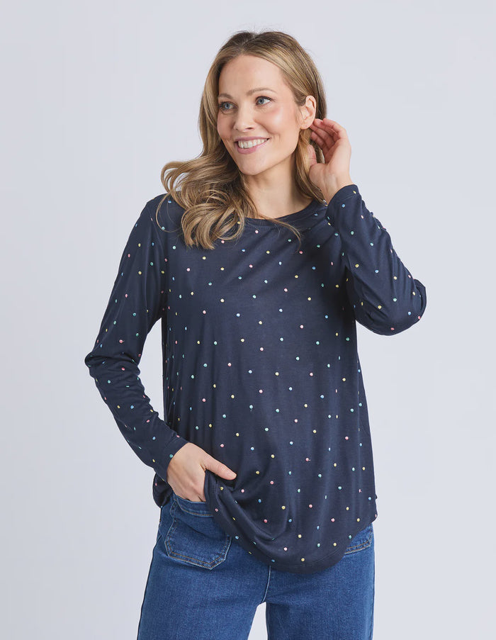 Kaja Long Sleeve Tee Navy