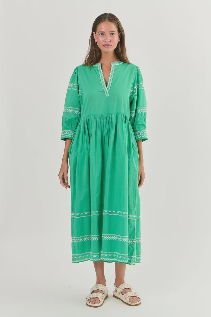 Midi Cotton Dress Seagrass